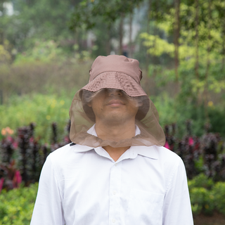 غطاء رأس شبكي للوجه لمحبي الهواء الطلق للحماية من البعوض والحشرات الأخرى من الذباب