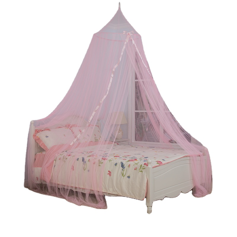 المبيعات الساخنة نوعية جيدة الأميرة نمط الوردي الشريط مظلة البعوض صافي نموسية للسرير