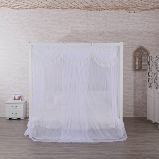 نوعية جيدة الأبيض زهرة الدانتيل مستطيل الملك الحجم فندق نوم البعوض سرير الناموسيات لسرير مزدوج